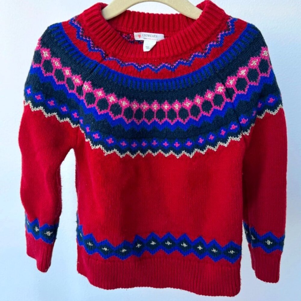 Crewcuts fairisle sweater 3T girls